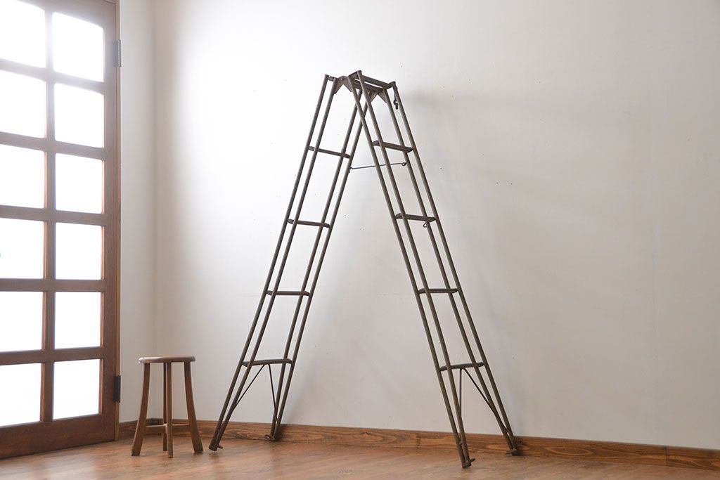 脚立　ジャンクガーデン　アンティーク　レトロ　　シャビー 脚立 ジャンクガーデン アンティーク レトロ シャビー