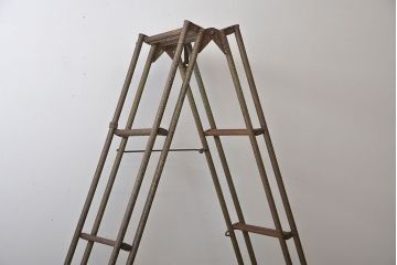 アンティーク雑貨　昭和レトロ　シャビーなアイアンの脚立(梯子)