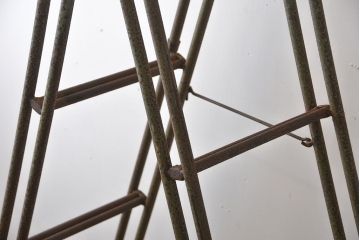 アンティーク雑貨　昭和レトロ　シャビーなアイアンの脚立(梯子)