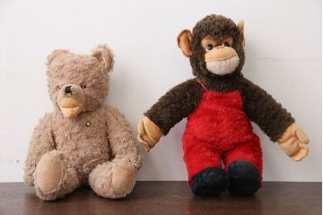 アンティーク雑貨　イギリスアンティーク staiff ぬいぐるみ5点セット(カタログ付き)