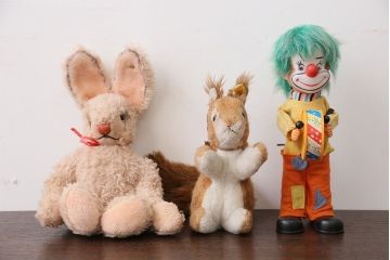 アンティーク雑貨　イギリスアンティーク staiff ぬいぐるみ5点セット(カタログ付き)