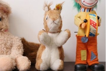 アンティーク雑貨　イギリスアンティーク staiff ぬいぐるみ5点セット(カタログ付き)