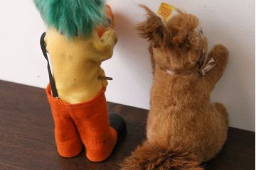 アンティーク雑貨　イギリスアンティーク staiff ぬいぐるみ5点セット(カタログ付き)