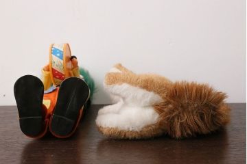 アンティーク雑貨　イギリスアンティーク staiff ぬいぐるみ5点セット(カタログ付き)