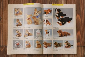 アンティーク雑貨　イギリスアンティーク staiff ぬいぐるみ5点セット(カタログ付き)