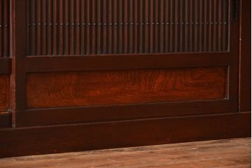 アンティーク家具　古民具・骨董　丸桟仕上げの六尺近江水屋箪笥