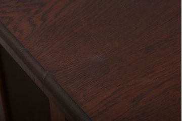 レトロ家具　昭和レトロ　ナラ材の両袖机