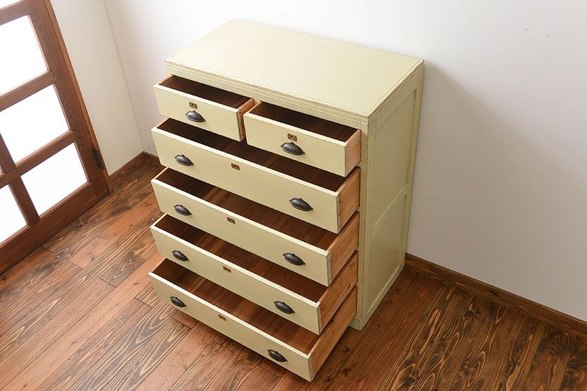 アンティーク家具　アンティークペイント　かわいいチェスト