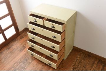 アンティーク家具　アンティークペイント　かわいいチェスト