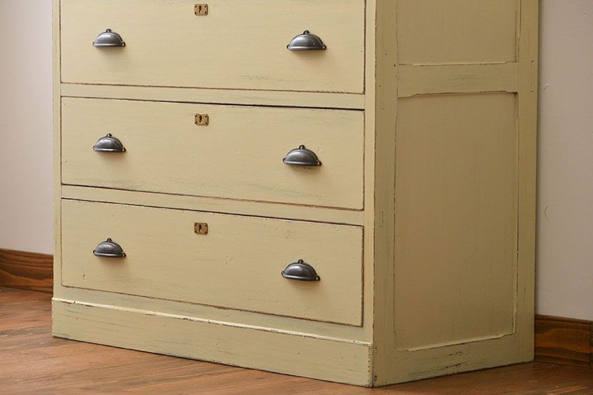 アンティーク家具　アンティークペイント　かわいいチェスト