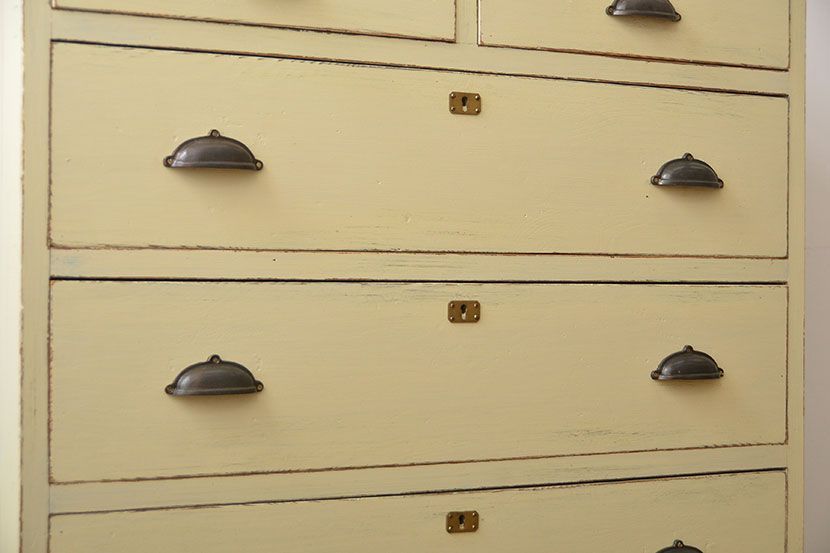 アンティーク家具　アンティークペイント　かわいいチェスト