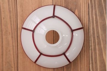 アンティーク　ガラスシェードのレトロな天井照明