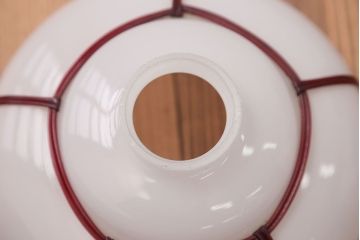 アンティーク　ガラスシェードのレトロな天井照明