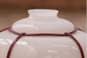 アンティーク　ガラスシェードのレトロな天井照明