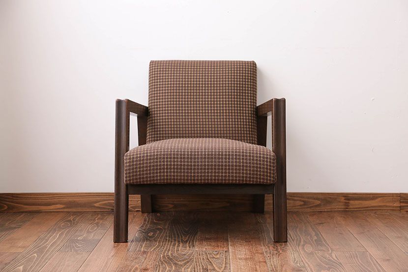 アンティーク家具　ミッドセンチュリー　1人掛けソファ(シングルソファ)(1)