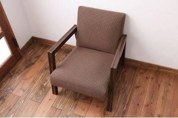 アンティーク家具　ミッドセンチュリー　1人掛けソファ(シングルソファ)(1)