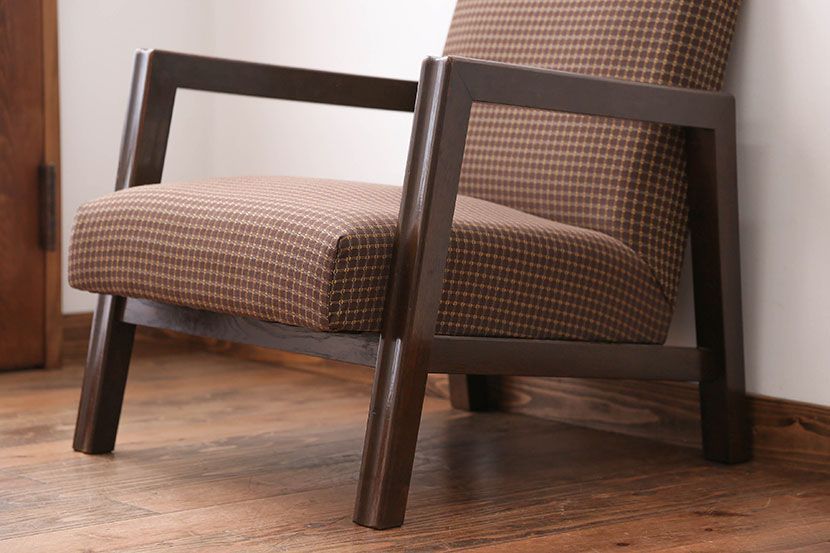 アンティーク家具　ミッドセンチュリー　1人掛けソファ(シングルソファ)(1)