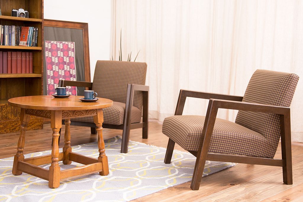 アンティーク家具　ミッドセンチュリー　1人掛けソファ(シングルソファ)(2)