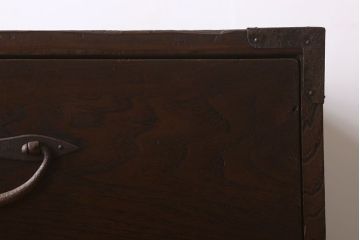 アンティーク家具　味のある古い木の衣装箪笥(チェスト)　古民具・骨董