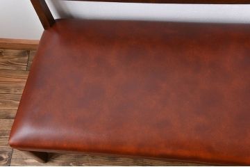 レトロ家具　昭和レトロ　ナラ材のベンチ