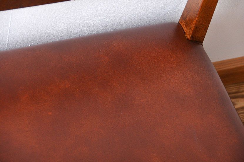 レトロ家具　昭和レトロ　ナラ材のベンチ