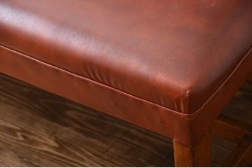 レトロ家具　昭和レトロ　ナラ材のベンチ