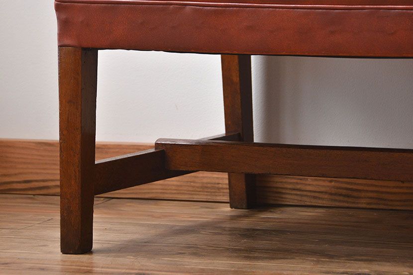 レトロ家具　昭和レトロ　ナラ材のベンチ