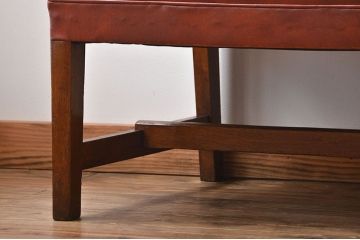 レトロ家具　昭和レトロ　ナラ材のベンチ