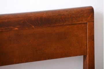 レトロ家具　昭和レトロ　ナラ材のベンチ(2)