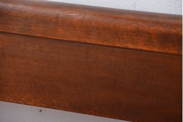 レトロ家具　昭和レトロ　ナラ材のベンチ(2)