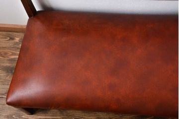 レトロ家具　昭和レトロ　ナラ材のベンチ(2)