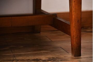 レトロ家具　昭和レトロ　ナラ材のベンチ(2)