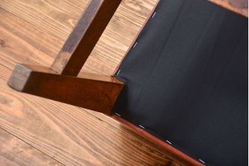 レトロ家具　昭和レトロ　ナラ材のベンチ(2)