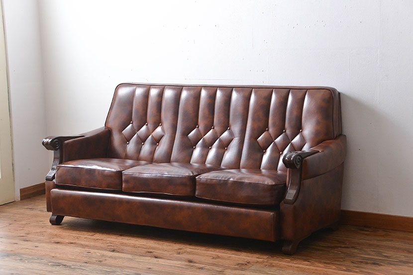 ヴィンテージ家具　3人掛けビンテージソファ