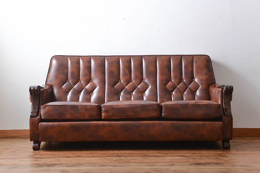 ヴィンテージ家具　3人掛けビンテージソファ