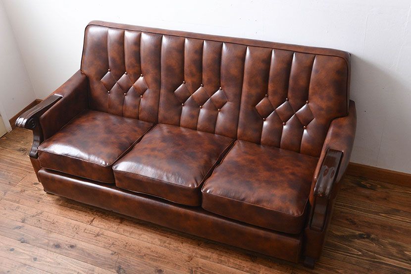 ヴィンテージ家具　3人掛けビンテージソファ