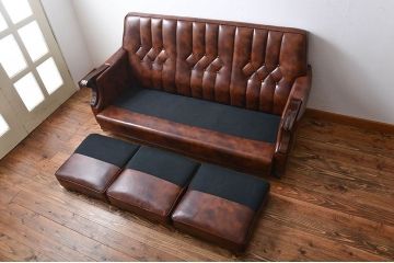 ヴィンテージ家具　3人掛けビンテージソファ