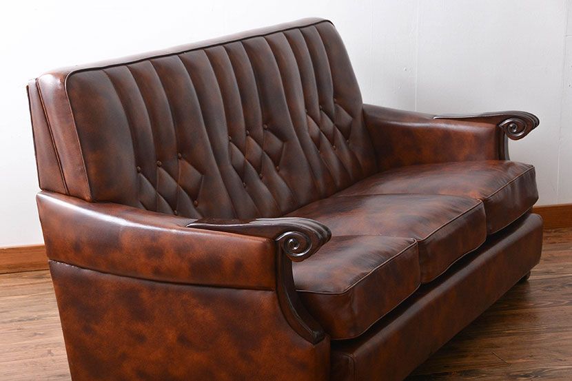 ヴィンテージ家具　3人掛けビンテージソファ