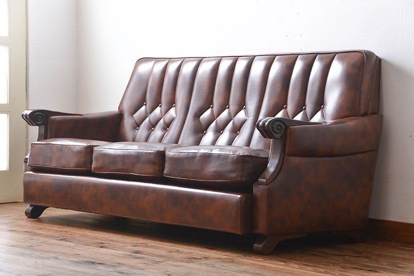 ヴィンテージ家具　3人掛けビンテージソファ