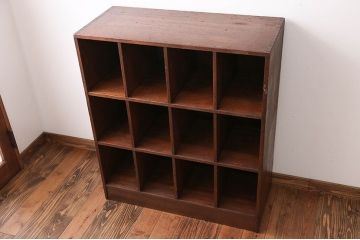 レトロ家具　昭和レトロ　アンティークマス目棚