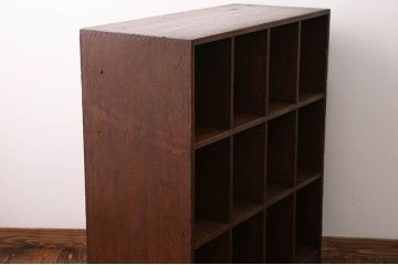 レトロ家具　昭和レトロ　アンティークマス目棚