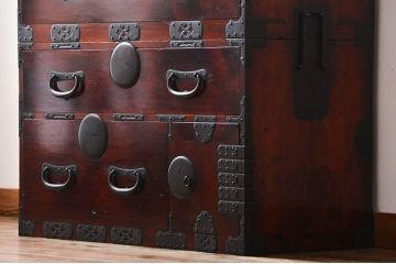 アンティーク家具　古民具・骨董　総檜材!上質な重ね衣装箪笥