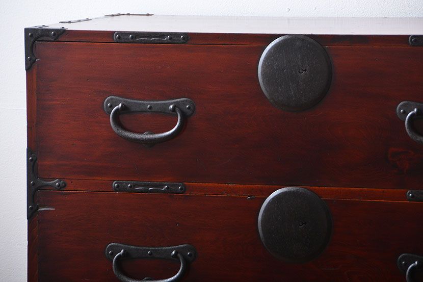 アンティーク家具　古民具・骨董　総檜材!上質な重ね衣装箪笥