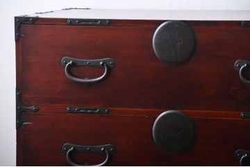 アンティーク家具　古民具・骨董　総檜材!上質な重ね衣装箪笥