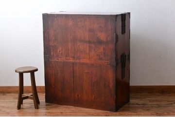 アンティーク家具　古民具・骨董　総檜材!上質な重ね衣装箪笥