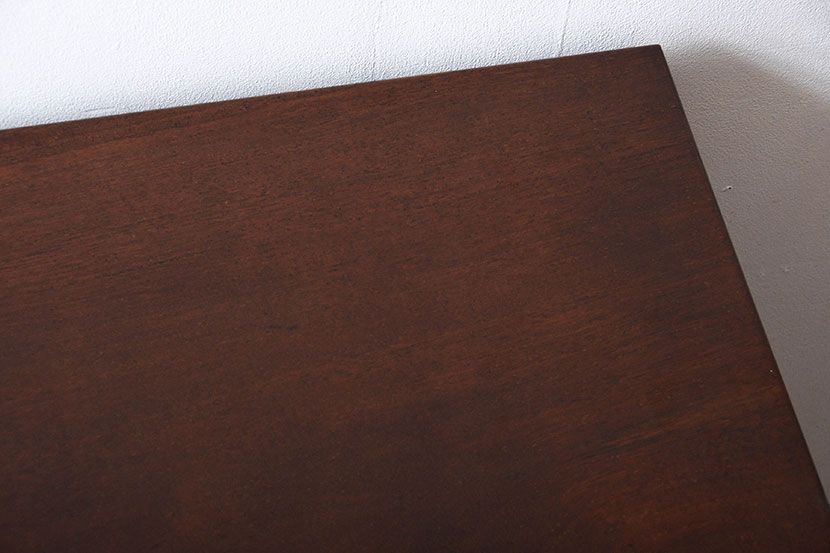 アンティーク家具　天板くるみ材一枚板　組み立て式両袖机