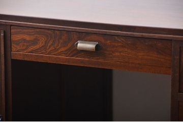 アンティーク家具　天板くるみ材一枚板　組み立て式両袖机