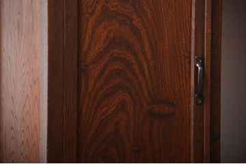 アンティーク家具　天板くるみ材一枚板　組み立て式両袖机