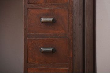 アンティーク家具　天板くるみ材一枚板　組み立て式両袖机