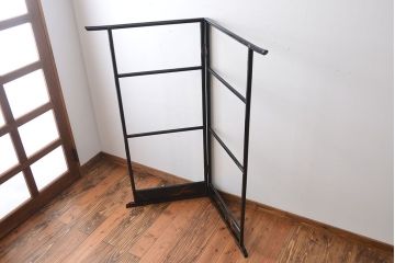 古民具・骨董　鶴と松の屏風衣桁